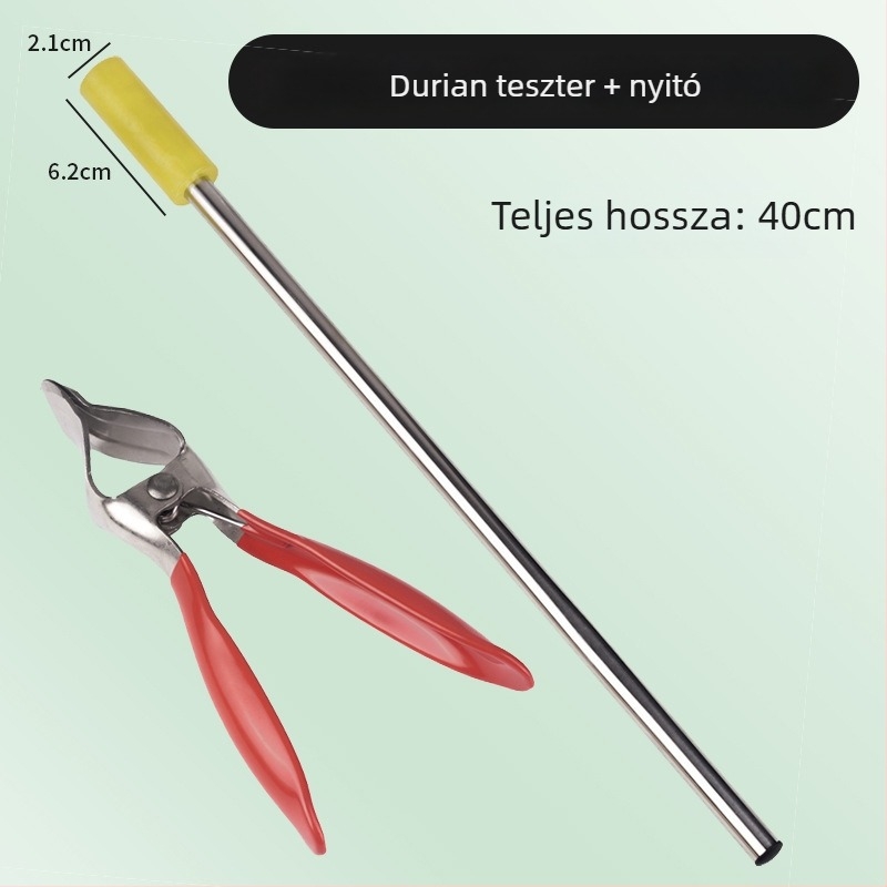 Durián nyitóeszköz kalapáccsal, csipesszel és rúddal – Jinhui, testreszabható logó, 2021 tavaszi bevezetés