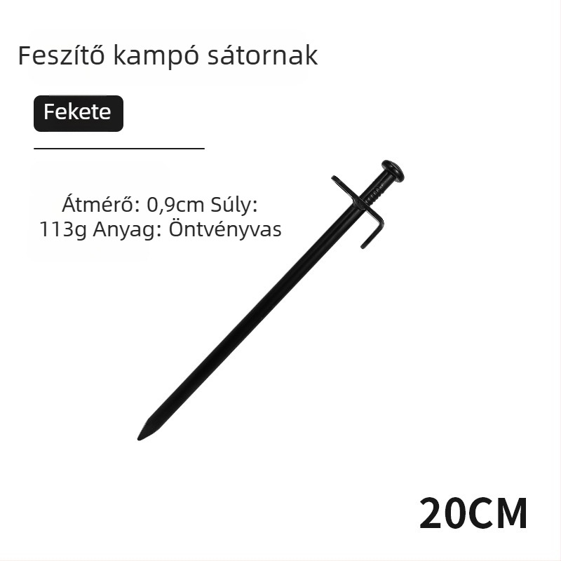 Hikemount vasból készült sátorszeg — licencelt magáncímkével