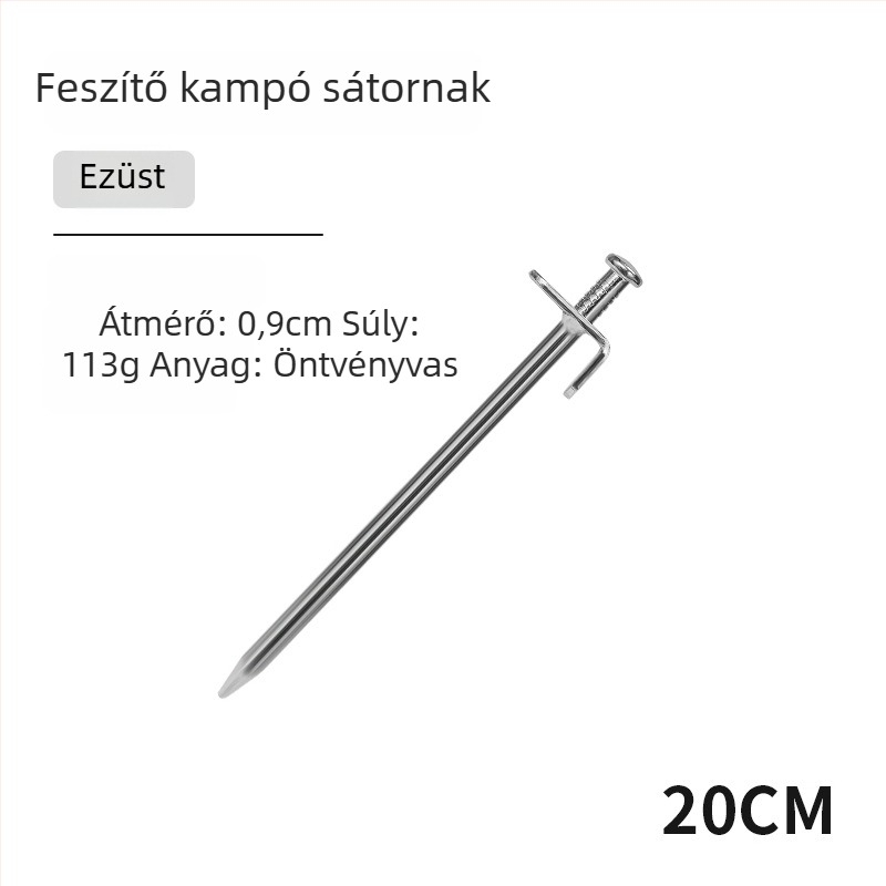 Hikemount vasból készült sátorszeg — licencelt magáncímkével