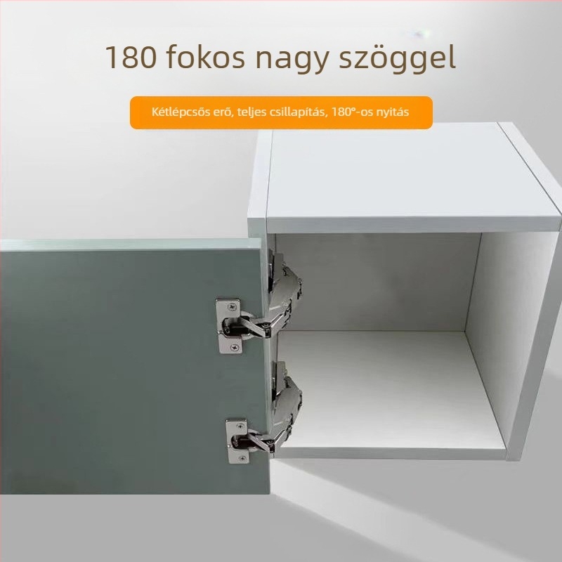 Kirigu 1165 rugós pánt, hidegen hengerelt acélból, nikkel bevonattal, modern minimalist stílus