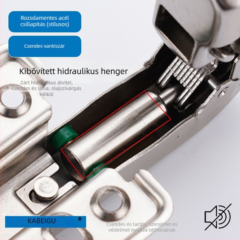 Kirigu 1165 rugós pánt, hidegen hengerelt acélból, nikkel bevonattal, modern minimalist stílus