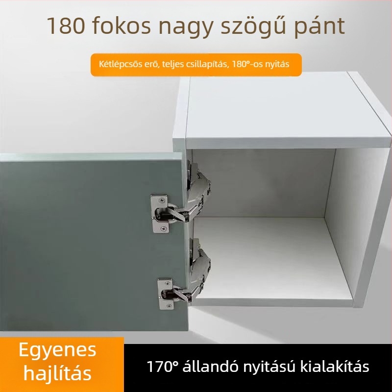 Kirigu 1165 rugós pánt, hidegen hengerelt acélból, nikkel bevonattal, modern minimalist stílus