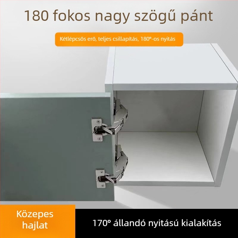 Kirigu 1165 rugós pánt, hidegen hengerelt acélból, nikkel bevonattal, modern minimalist stílus