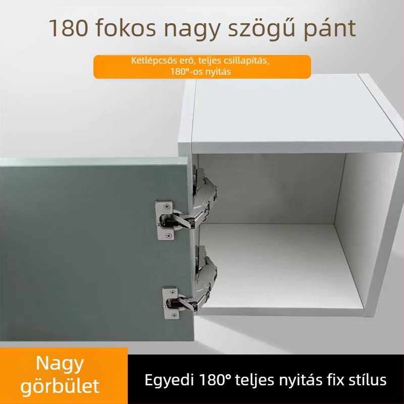 Kirigu 1165 rugós pánt, hidegen hengerelt acélból, nikkel bevonattal, modern minimalist stílus