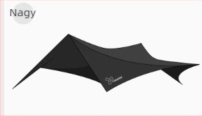 Kültéri kempingre alkalmas árnyékoló sátor pillangó alakú, Oxford szövet, 3000 mm vízállóság, kézi összeszerelés, vas váz