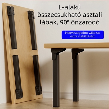 Összecsukható asztal láb zsanér 90°-os önzáróval, vas konstrukció, modell Folding support frame-q3fr, modern stílus