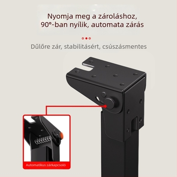 Összecsukható asztal láb zsanér 90°-os önzáróval, vas konstrukció, modell Folding support frame-q3fr, modern stílus