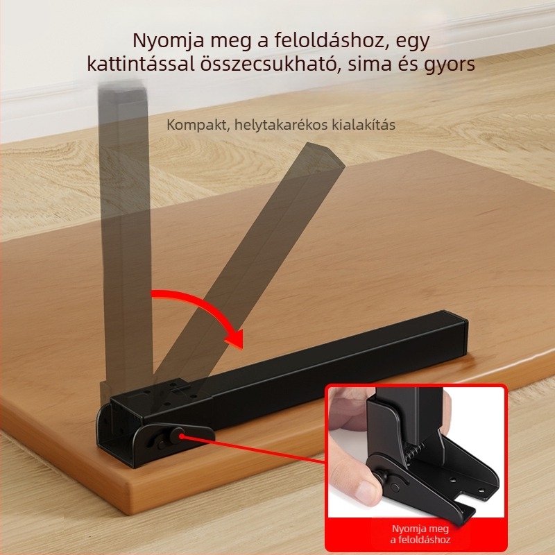 Összecsukható asztal láb zsanér 90°-os önzáróval, vas konstrukció, modell Folding support frame-q3fr, modern stílus