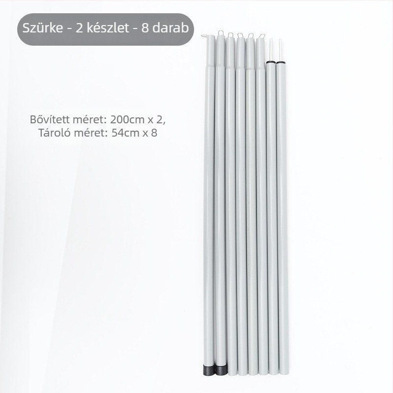 Sátor baldachin támasztó rudak, 5-szekciós magasító rudak, 10-szekciós rudak, vasból, tömeg 900 g, DAWN TRIP/Liver