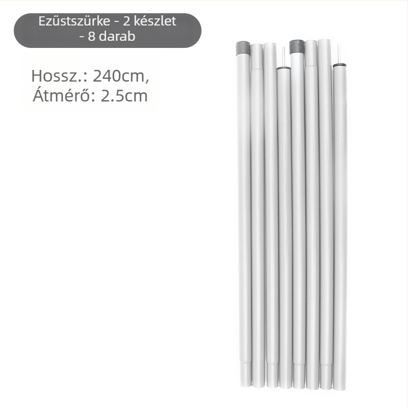 Sátor baldachin támasztó rudak, 5-szekciós magasító rudak, 10-szekciós rudak, vasból, tömeg 900 g, DAWN TRIP/Liver