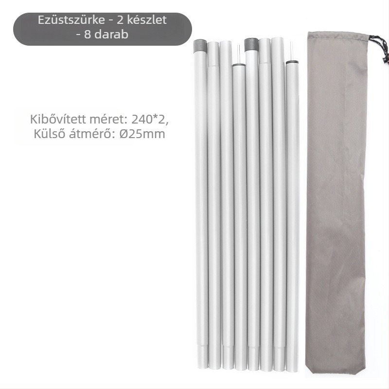 Sátor baldachin támasztó rudak, 5-szekciós magasító rudak, 10-szekciós rudak, vasból, tömeg 900 g, DAWN TRIP/Liver