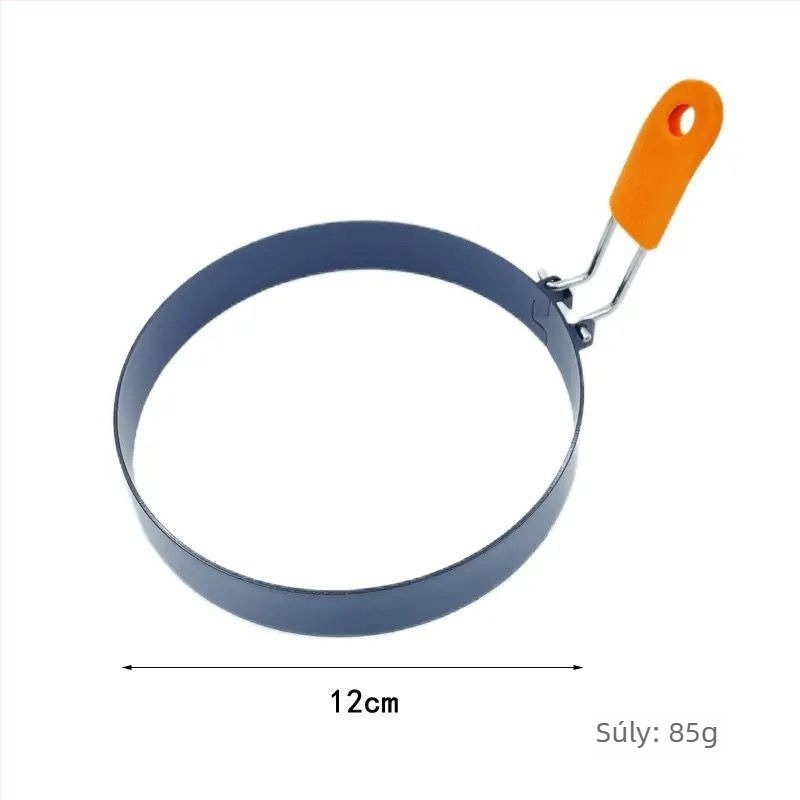 Tojás sütő forma — kör alakú, tapadásmentes felület, omlett és palacsinta készítéséhez; Anyag: Vas; Márka: Unique Item