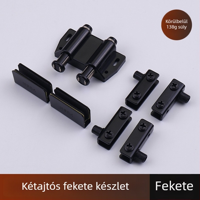 Üvegpántzár szekrényajtókhoz (3-5 mm üveg, vas, elektroplakálás, egy-/kétszárnyú ajtó)
