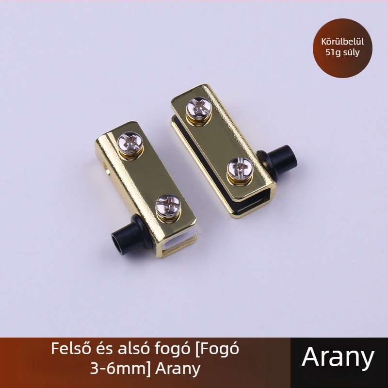 Üvegpántzár szekrényajtókhoz (3-5 mm üveg, vas, elektroplakálás, egy-/kétszárnyú ajtó)