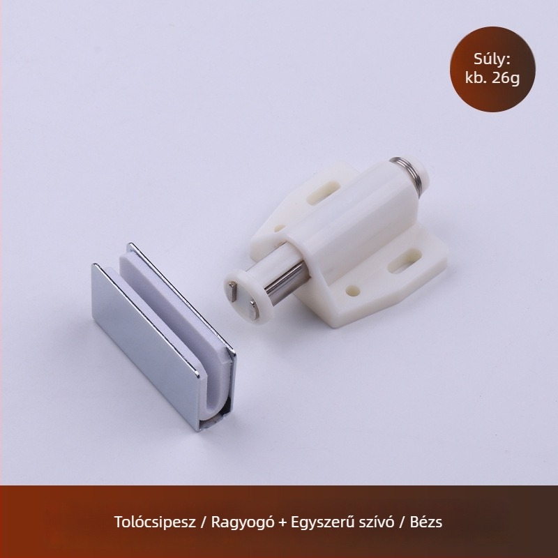 Üvegpántzár szekrényajtókhoz (3-5 mm üveg, vas, elektroplakálás, egy-/kétszárnyú ajtó)