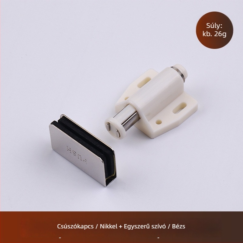 Üvegpántzár szekrényajtókhoz (3-5 mm üveg, vas, elektroplakálás, egy-/kétszárnyú ajtó)
