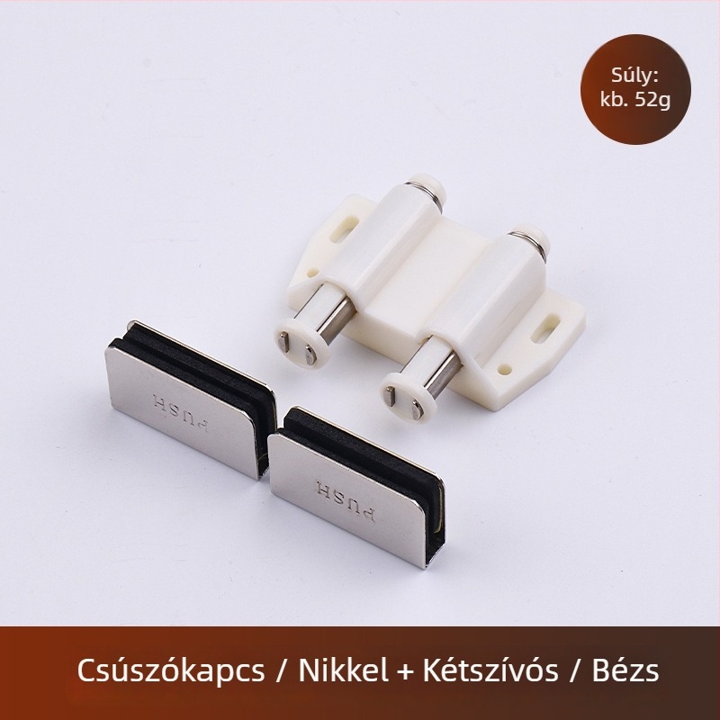 Üvegpántzár szekrényajtókhoz (3-5 mm üveg, vas, elektroplakálás, egy-/kétszárnyú ajtó)