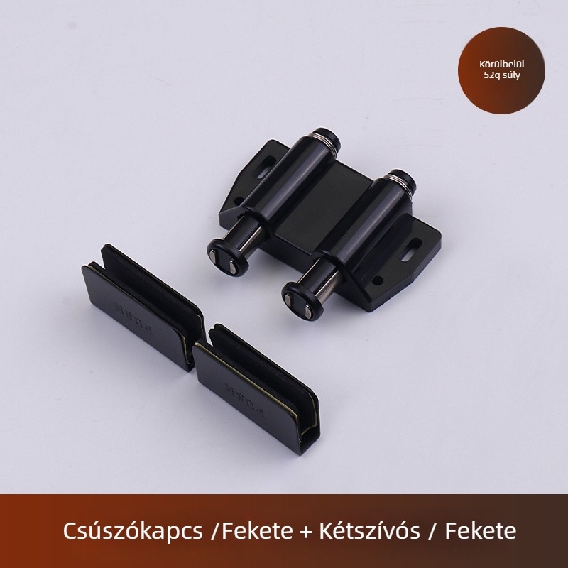 Üvegpántzár szekrényajtókhoz (3-5 mm üveg, vas, elektroplakálás, egy-/kétszárnyú ajtó)