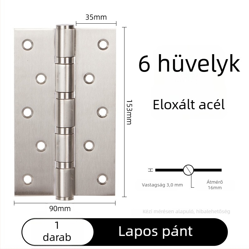 Beiming rozsdamentes acél ajtópántok, masszív kivitel, lapos nyitású kialakítás, elektroplatolt felület, modern minimalist stílus