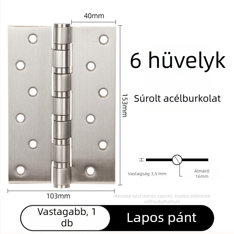 Beiming rozsdamentes acél ajtópántok, masszív kivitel, lapos nyitású kialakítás, elektroplatolt felület, modern minimalist stílus