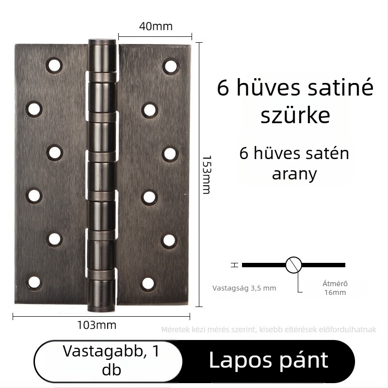 Beiming rozsdamentes acél ajtópántok, masszív kivitel, lapos nyitású kialakítás, elektroplatolt felület, modern minimalist stílus