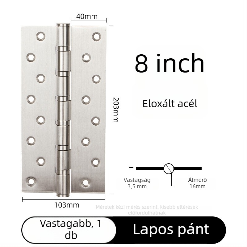 Beiming rozsdamentes acél ajtópántok, masszív kivitel, lapos nyitású kialakítás, elektroplatolt felület, modern minimalist stílus