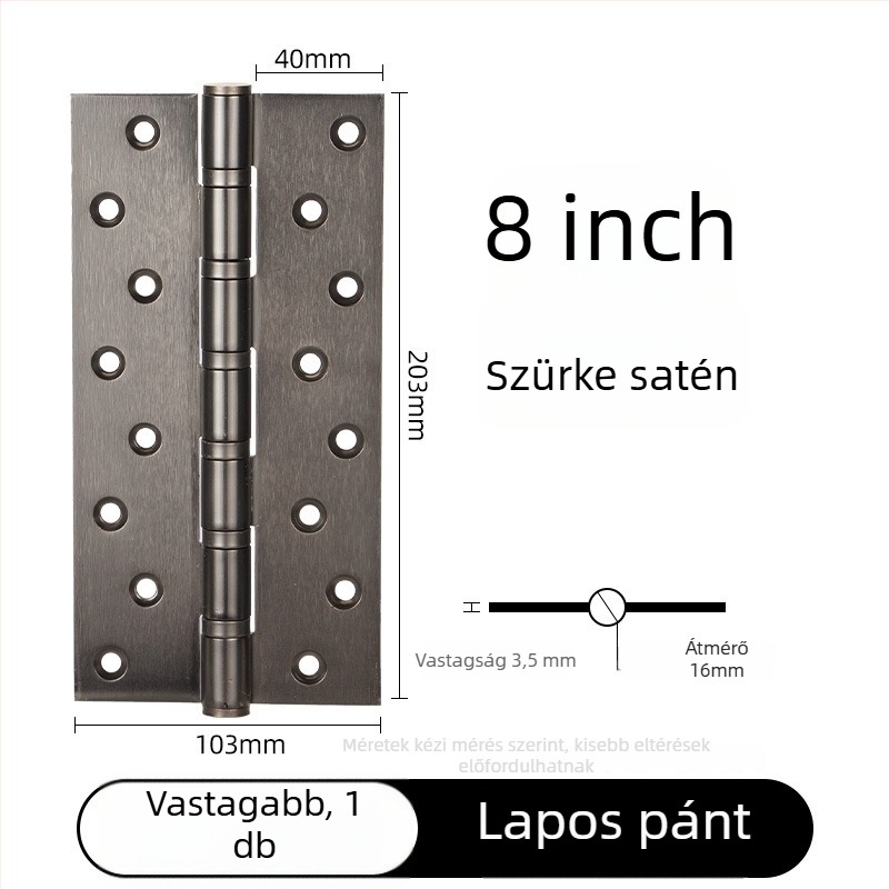 Beiming rozsdamentes acél ajtópántok, masszív kivitel, lapos nyitású kialakítás, elektroplatolt felület, modern minimalist stílus
