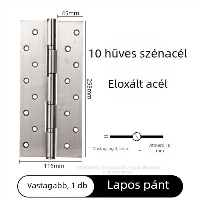 Beiming rozsdamentes acél ajtópántok, masszív kivitel, lapos nyitású kialakítás, elektroplatolt felület, modern minimalist stílus