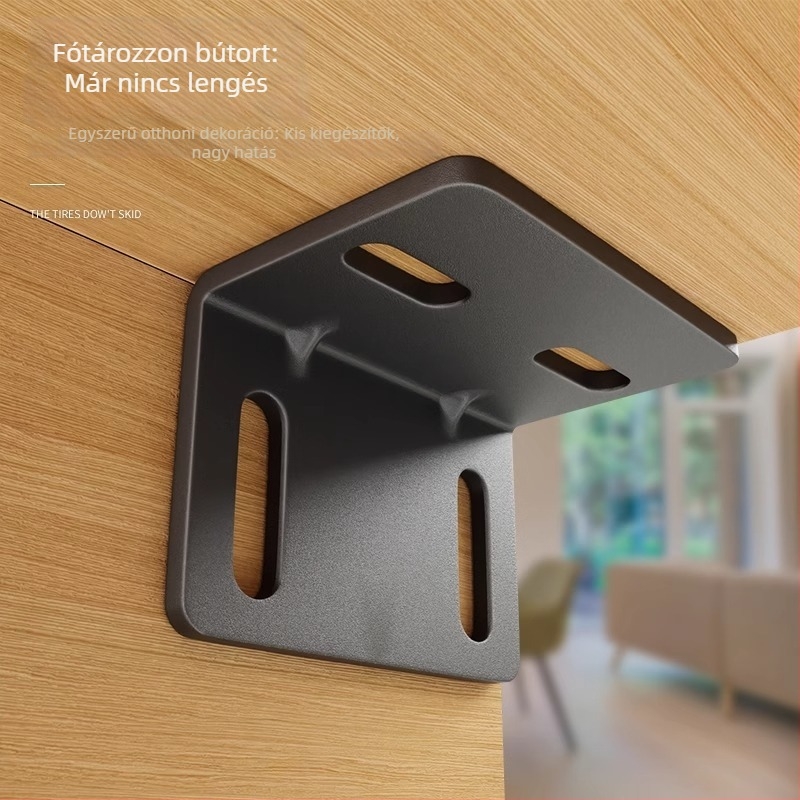 Ágy szögcsatlakozó – szénacél, Aubaile, galvanizált felület, modern minimalista stílus, alkalmas tömörfa ágyakhoz