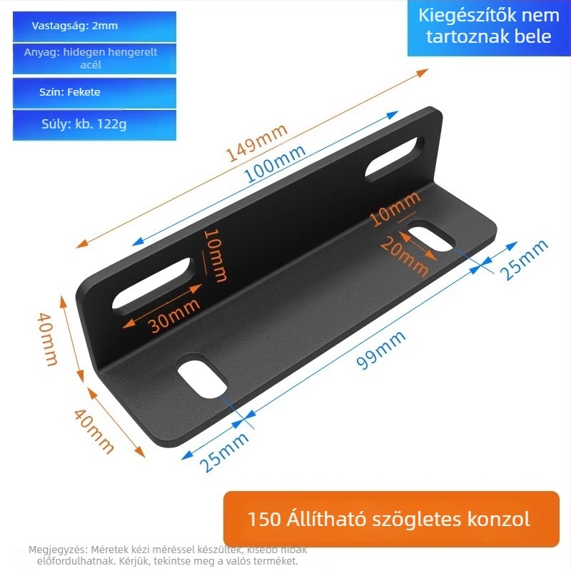 Ágy szögcsatlakozó – szénacél, Aubaile, galvanizált felület, modern minimalista stílus, alkalmas tömörfa ágyakhoz