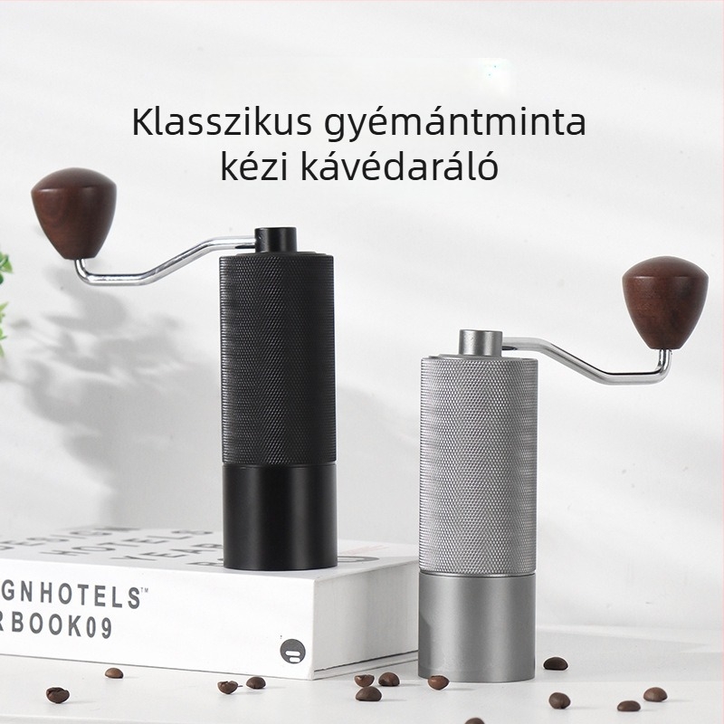 Otthoni használatra készült kézi kávédaráló, Angmi, modern minimalista dizájn, logó nyomtatva, testreszabás elérhető, 2024-ben debütált