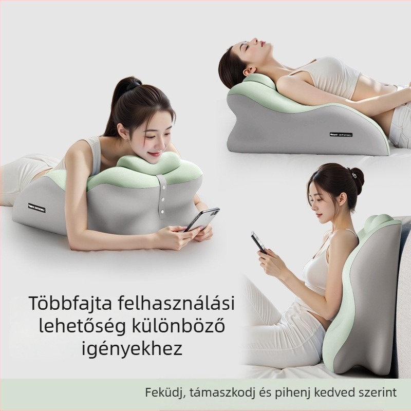 Memóriapárna memóriahabos töltettel, poliészter huzattal, testreszabható, egyszínű mintázat, modern minimalista stílus
