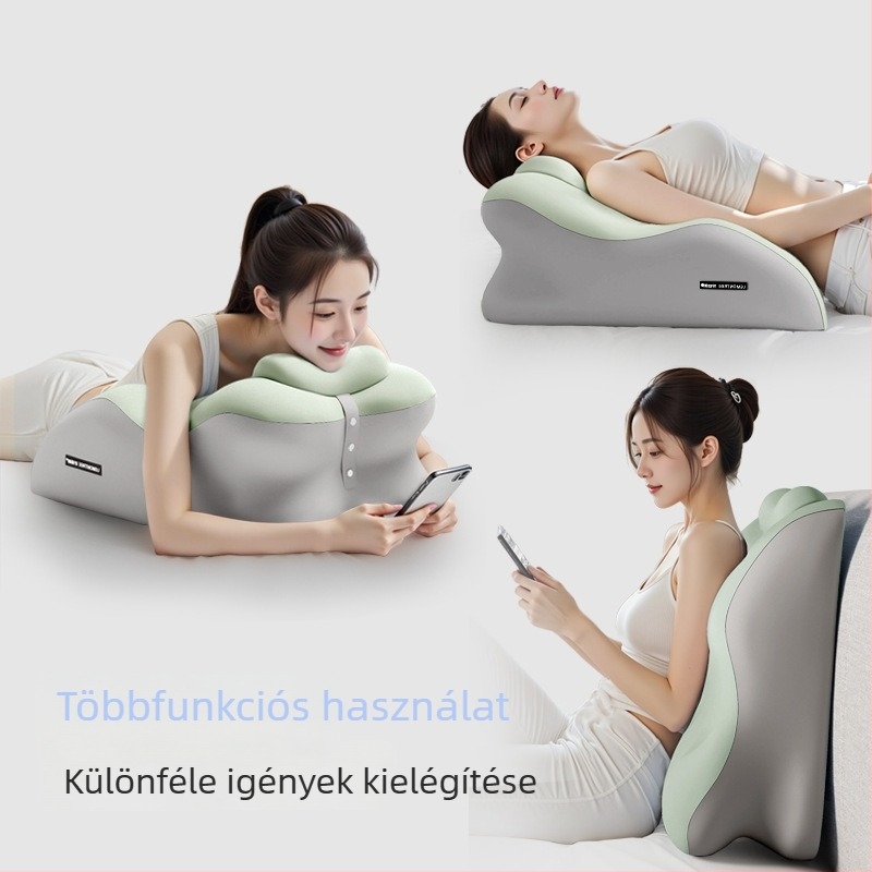 Memóriapárna memóriahabos töltettel, poliészter huzattal, testreszabható, egyszínű mintázat, modern minimalista stílus