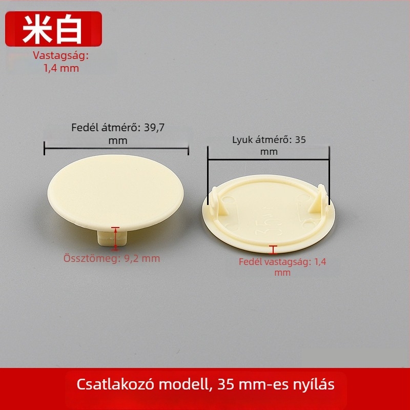 Műanyag pántlyuk dugó – modell 55, ruhásszekrényhez, modern minimalist stílus