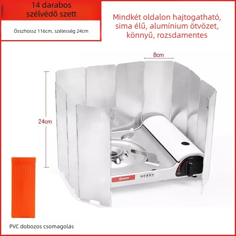Szélvédő kültéri hordozható gázfőzőhöz — Leshan Outdoor Strength Factory, modell 7HT5S6JH7MTH, CE tanúsított