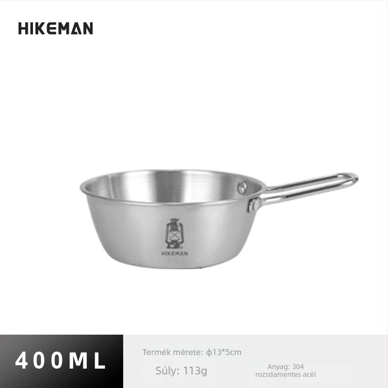 304 rozsdamentes acél kemping tál – hordozható, szigetelt, súly 113–129 g, egy személyre, modellek LYW-400/LYW-600