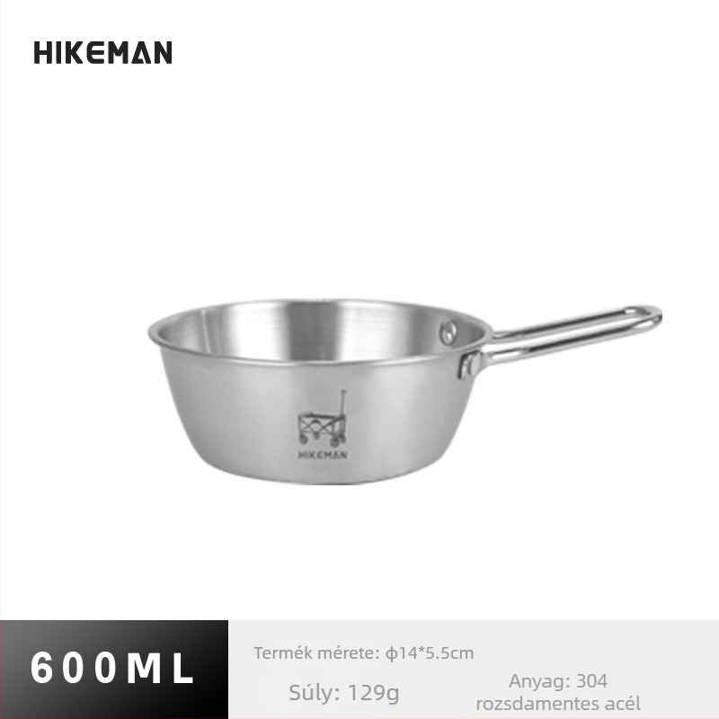 304 rozsdamentes acél kemping tál – hordozható, szigetelt, súly 113–129 g, egy személyre, modellek LYW-400/LYW-600