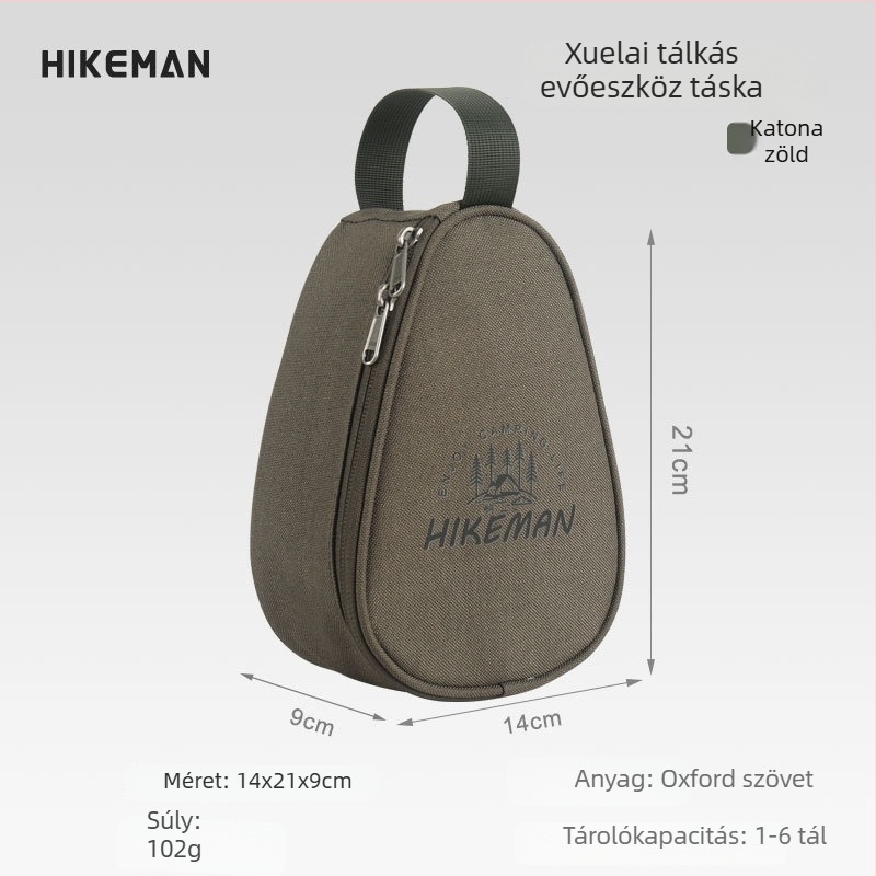 304 rozsdamentes acél kemping tál – hordozható, szigetelt, súly 113–129 g, egy személyre, modellek LYW-400/LYW-600