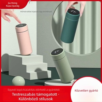 316 rozsdamentes acél termosz intelligens hőmérséklet-szabályozóval és kijelzővel, nagy kapacitású egyenes dizájn, sport és üzleti ajándék