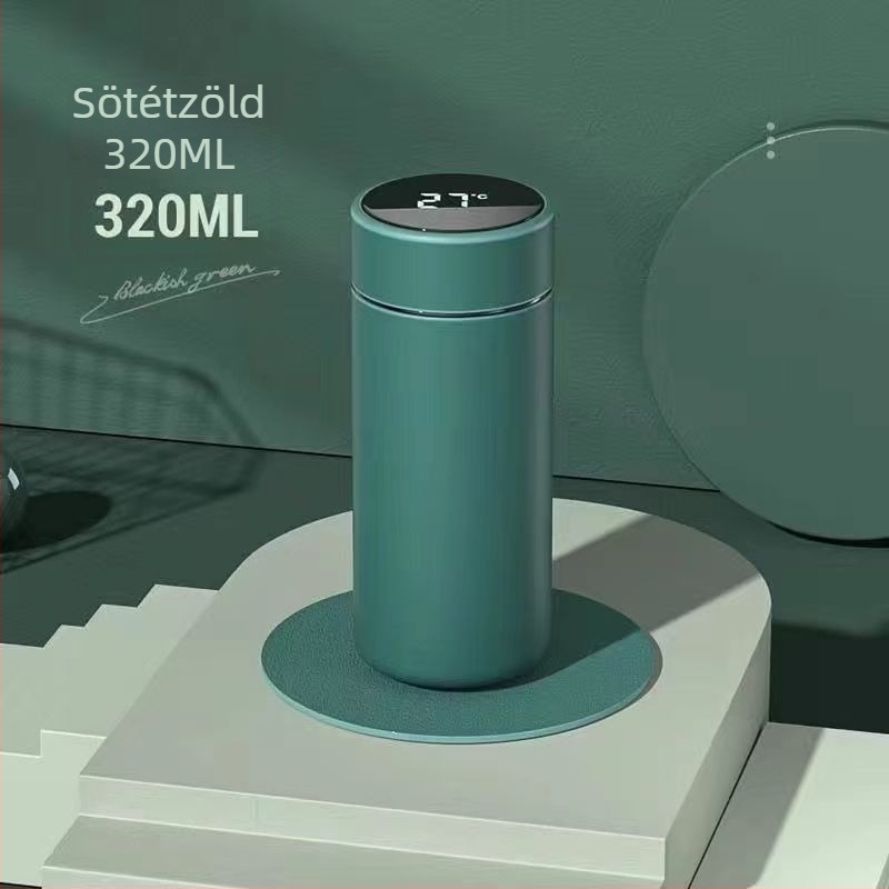 316 rozsdamentes acél termosz intelligens hőmérséklet-szabályozóval és kijelzővel, nagy kapacitású egyenes dizájn, sport és üzleti ajándék