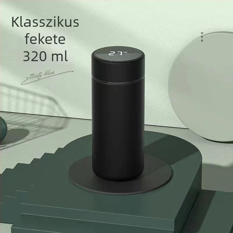 316 rozsdamentes acél termosz intelligens hőmérséklet-szabályozóval és kijelzővel, nagy kapacitású egyenes dizájn, sport és üzleti ajándék