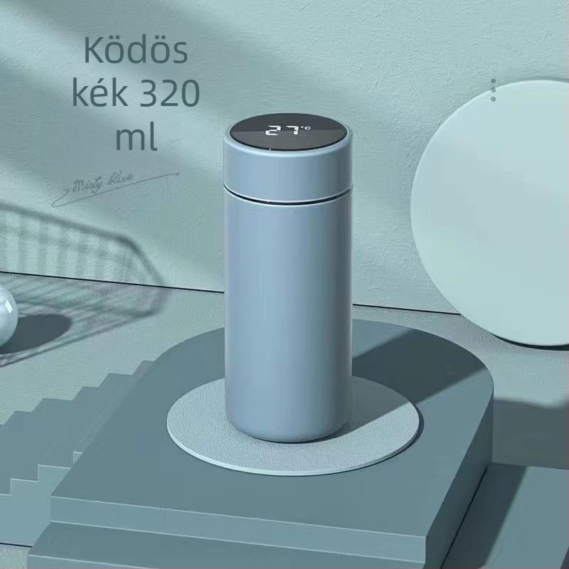 316 rozsdamentes acél termosz intelligens hőmérséklet-szabályozóval és kijelzővel, nagy kapacitású egyenes dizájn, sport és üzleti ajándék