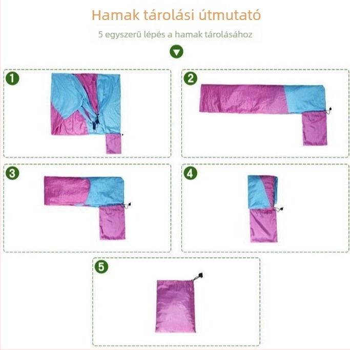Nylon felületű függőágy, maximális teher 300, súly 500 g, testreszabható