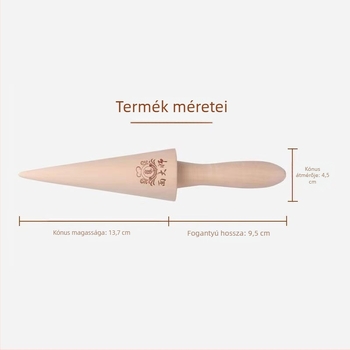 Fából készített tojástekercs és fagylaltkúp forma – konus alakú ropogós héj formázó otthoni használatra