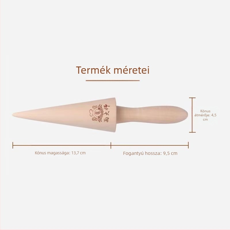 Fából készített tojástekercs és fagylaltkúp forma – konus alakú ropogós héj formázó otthoni használatra