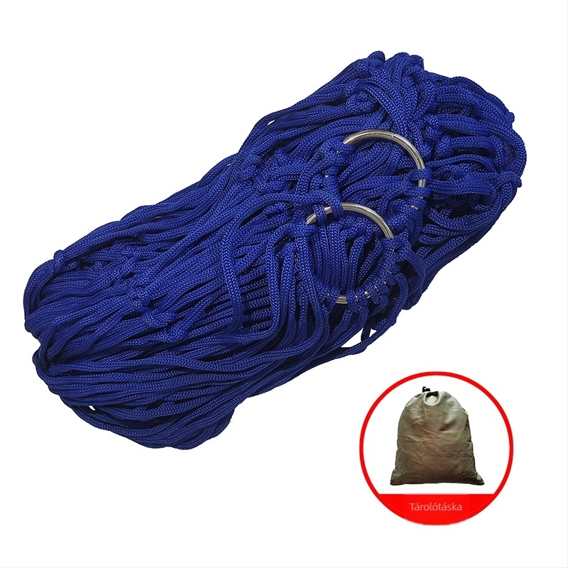 Hálós nylon kötélből készült függőágy, állvány nélkül, kültéri használatra, gyerekeknek és felnőtteknek, kempinghez