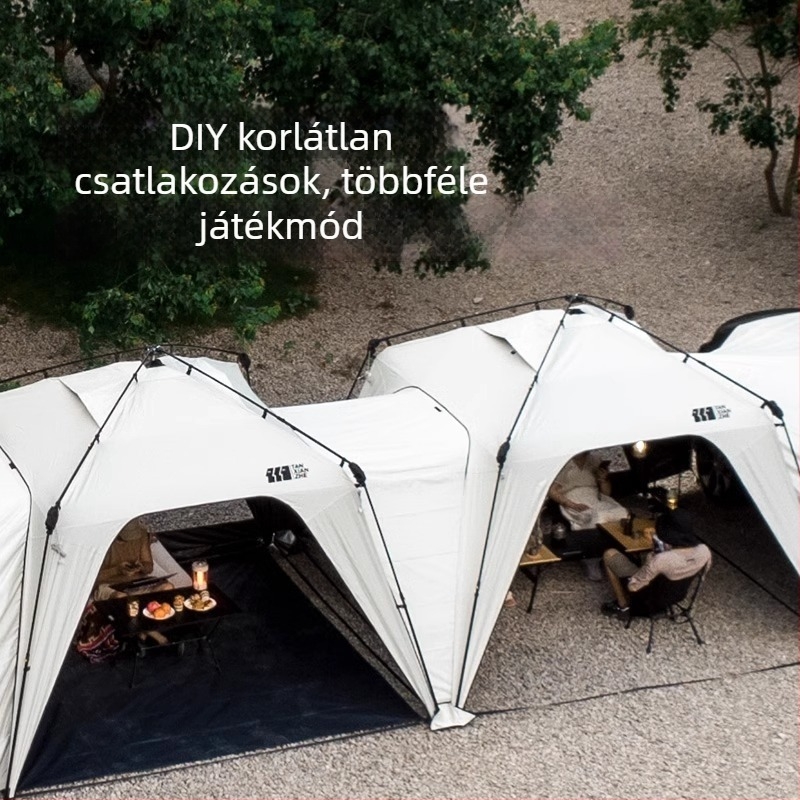 Autó melletti gyorsan nyíló árnyékoló sátor, kültéri nyári kemping kupolás sátor