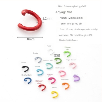 Fém kulcstartó készlet gyöngy tartozékokkal és lyukasztóval, 3D puzzle