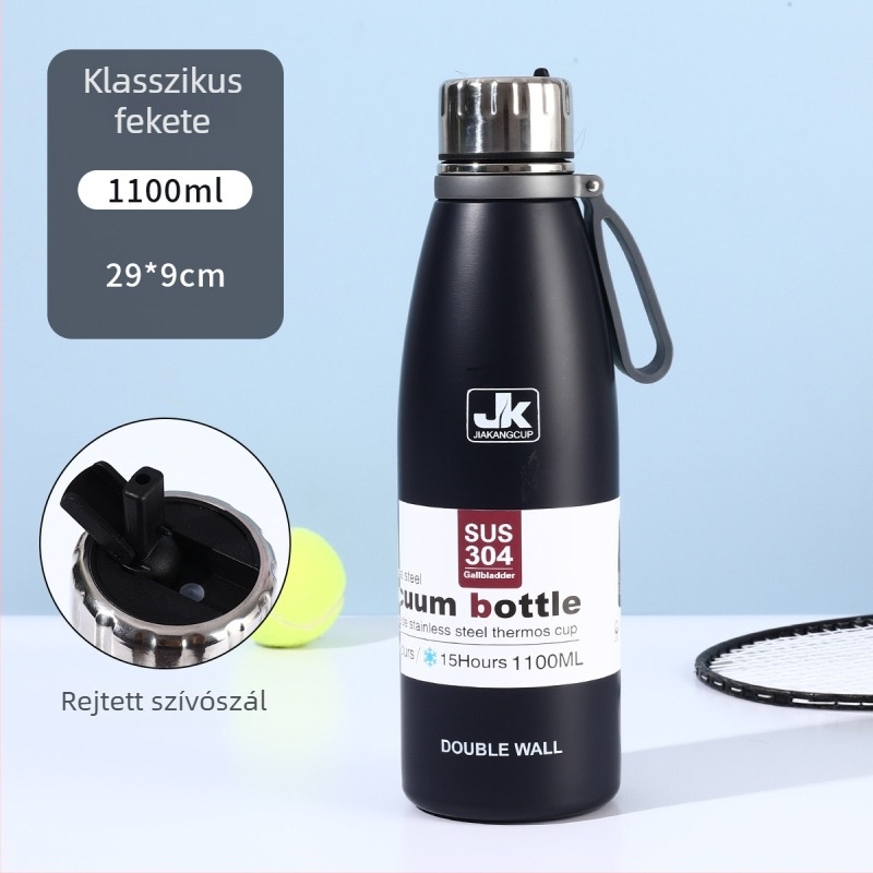 340 ml kétszeres falú rozsdamentes acél vákuum-szigetelt palack Coca-Cola forma, szabadtéri sportos vízpalack, hordozható