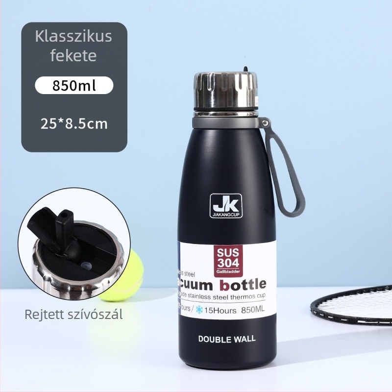 340 ml kétszeres falú rozsdamentes acél vákuum-szigetelt palack Coca-Cola forma, szabadtéri sportos vízpalack, hordozható